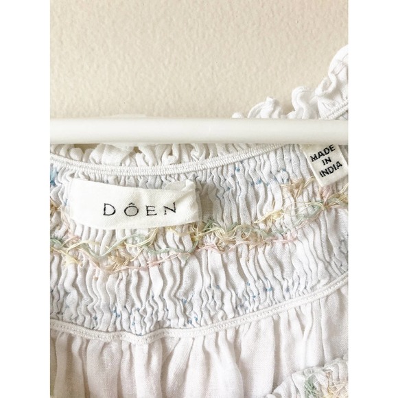 DOEN Alpine Top in Salt Smocked M RARE - Picture 5 of 8